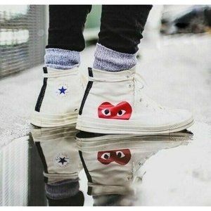 Comme des Garcons PLAY Converse Chuck Taylor All Star High-Top Sneaker Men US 8